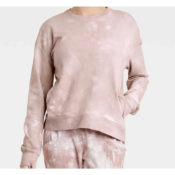 All in Motion Tie Dye Lounge Athletic Relaxed Fit Sweatshirt Size XL - Picture 8 of 8